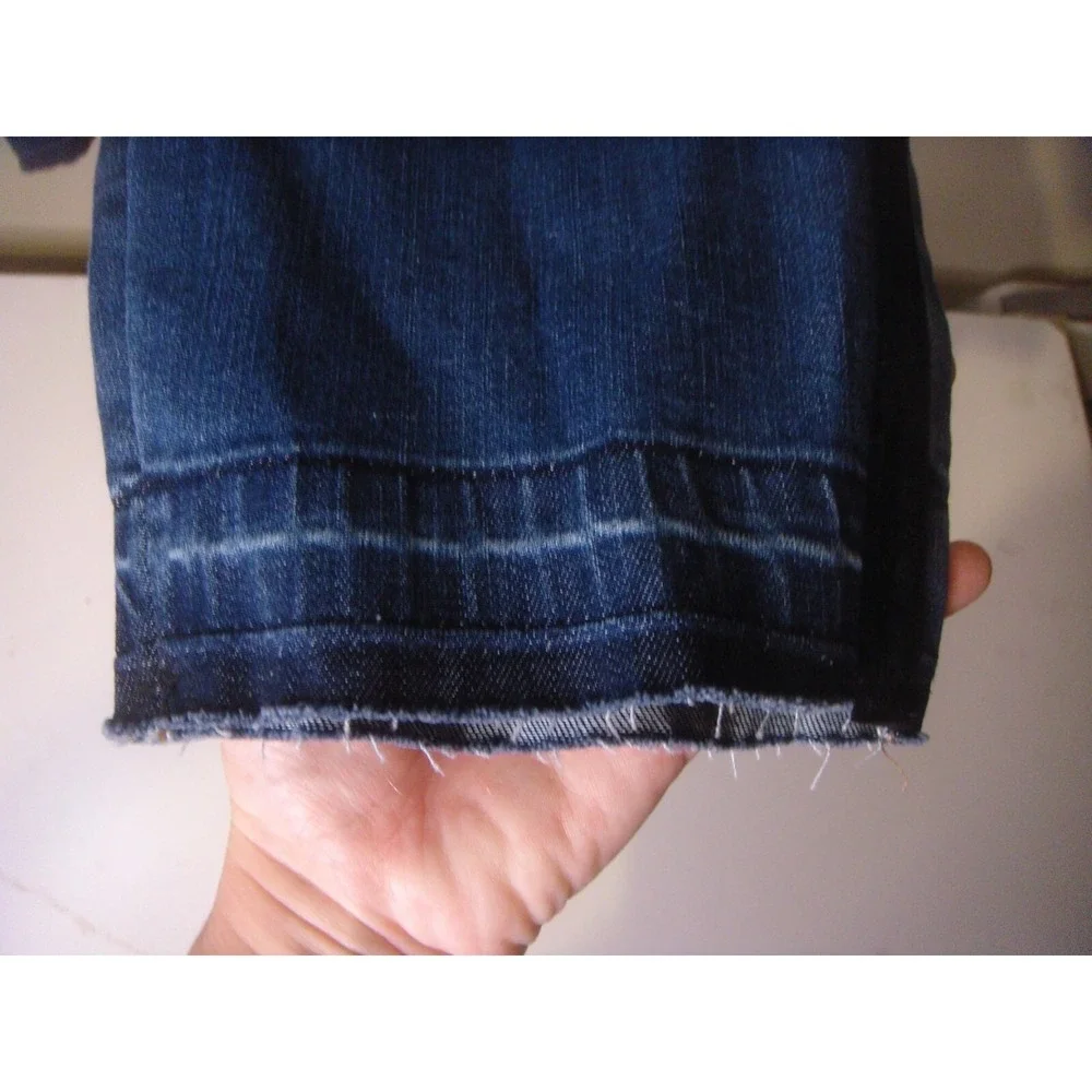 ANA skinny ankle womens‎ blue jeans 14 mid rise slim fit velvet sides distressed